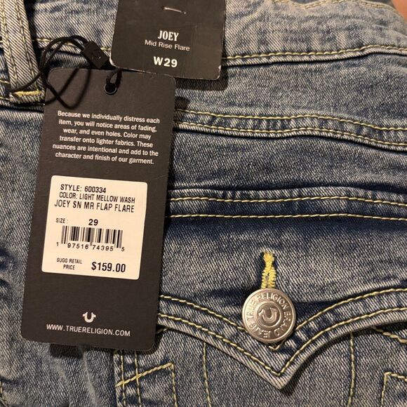 JOEY MID RISE FLARE JEAN SN Flap - size 29 New with tags - Picture 7 of 7